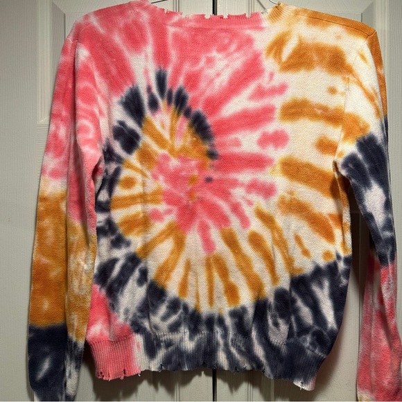 Fate Tie Dye Distressed Crewneck Sweater women S - Picture 2 of 10